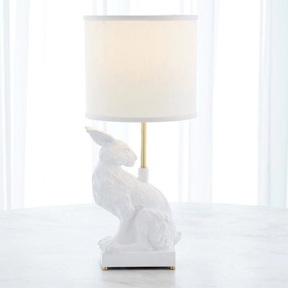Rabbit Lamp by Global Views in matte white. Made from unique in a unique style.