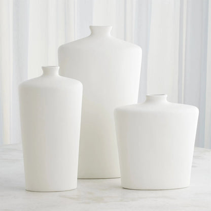 Terzo Vase by Global Views in matte white. Made from unique in a modern style.