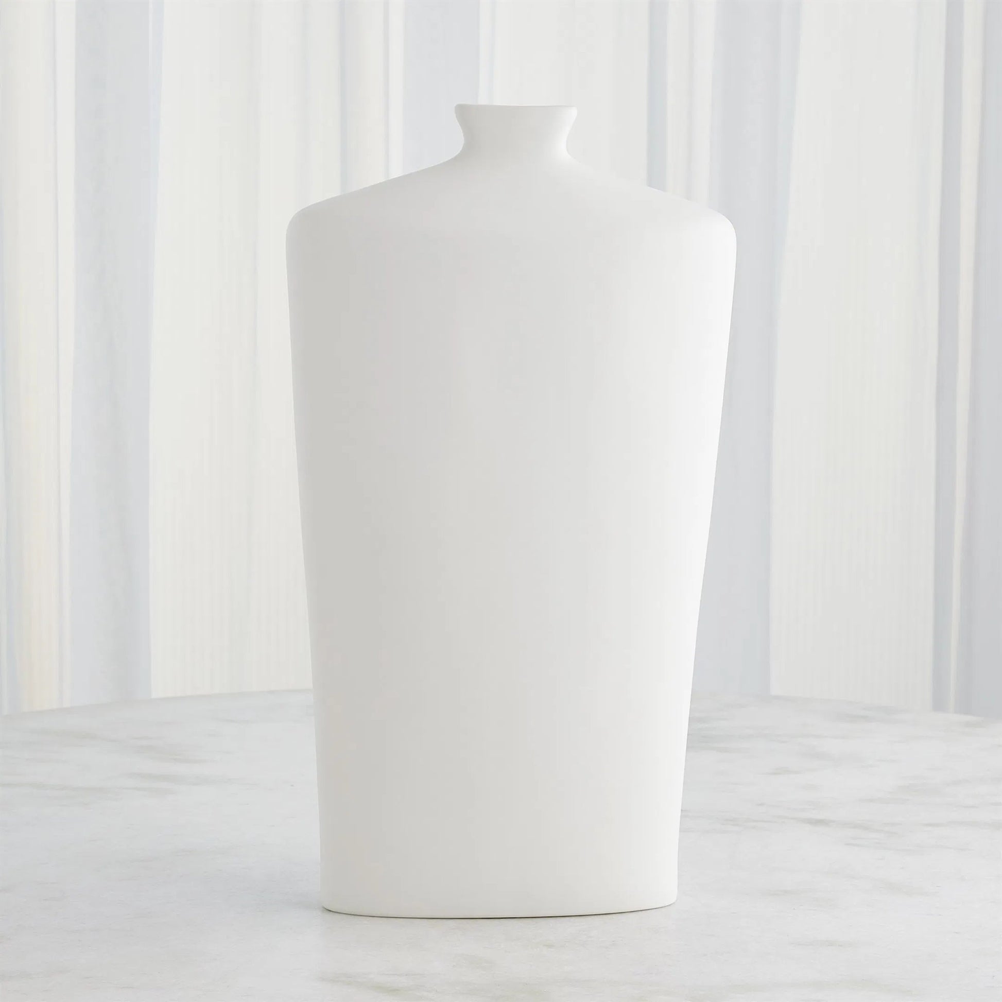 Terzo Vase by Global Views in matte white. Made from unique in a modern style.