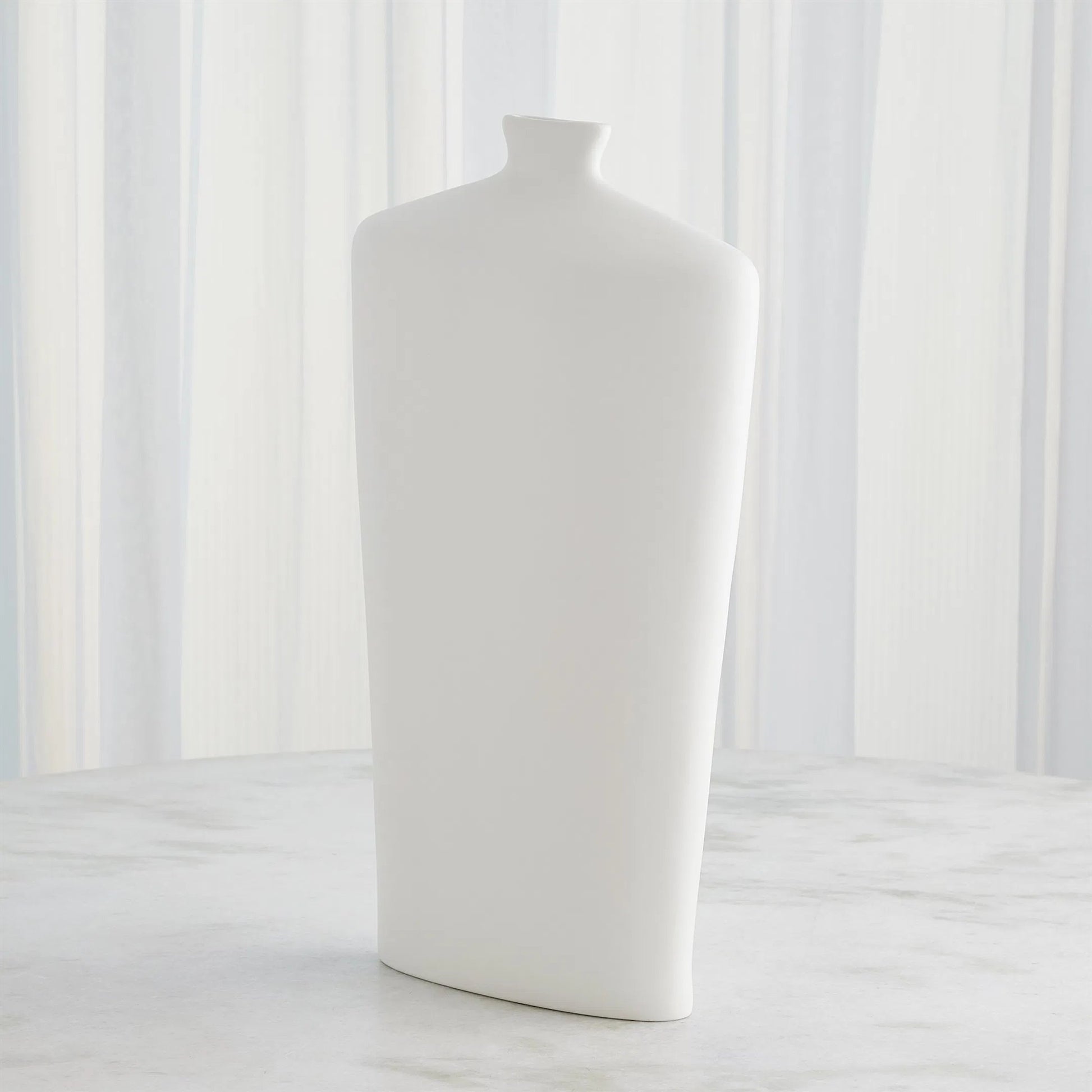 Terzo Vase by Global Views in matte white. Made from unique in a modern style.