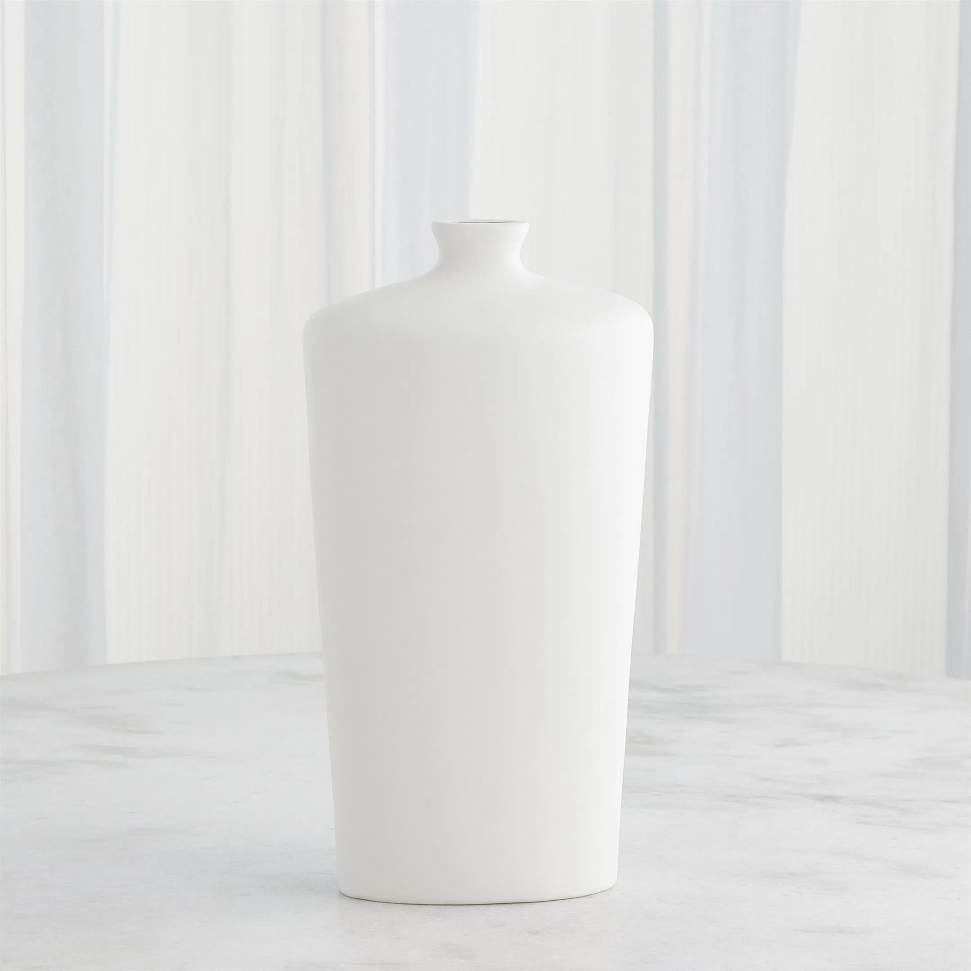 Terzo Vase by Global Views in matte white. Made from unique in a modern style.