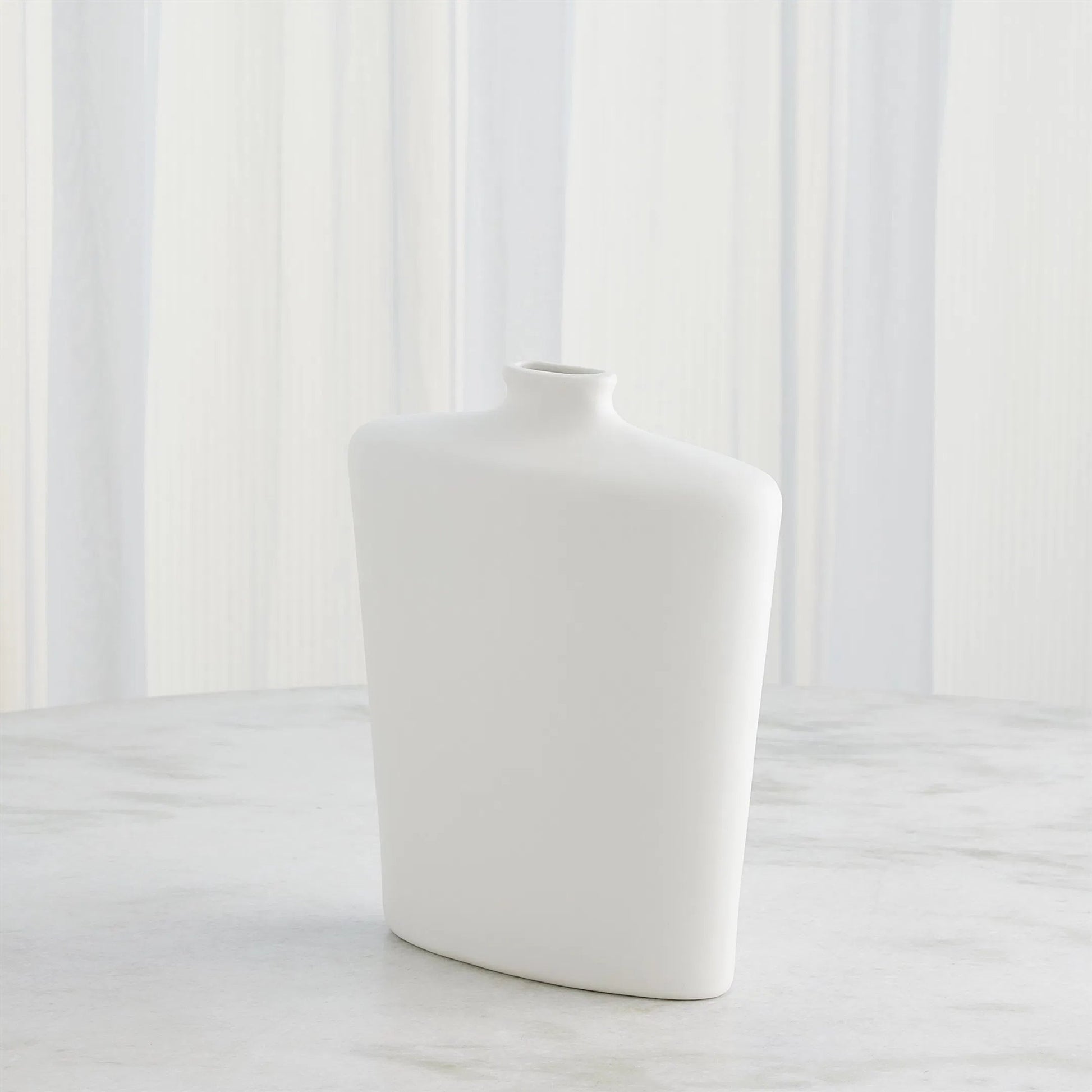 Terzo Vase by Global Views in matte white. Made from unique in a modern style.