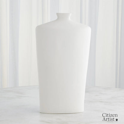 Terzo Vase by Global Views in matte white. Made from unique in a modern style.