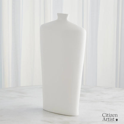 Terzo Vase by Global Views in matte white. Made from unique in a modern style.