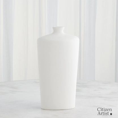 Terzo Vase by Global Views in matte white. Made from unique in a modern style.
