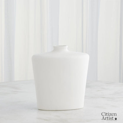 Terzo Vase by Global Views in matte white. Made from unique in a modern style.