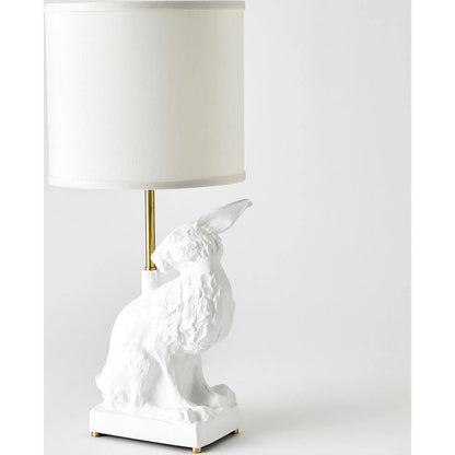 Rabbit Lamp by Global Views in matte white. Made from unique in a unique style.