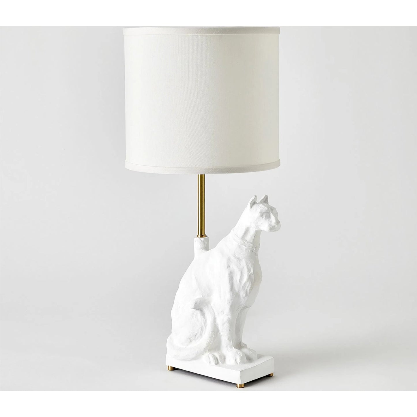 004 SI-2323497 | Additional Silo | Egyptian Cat Lamp by Global Views in matte white. Made from unique in a unique style.