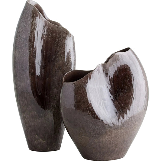 Horn Amethyst Vase by Global Views in amethyst. Made from unique in a modern style.