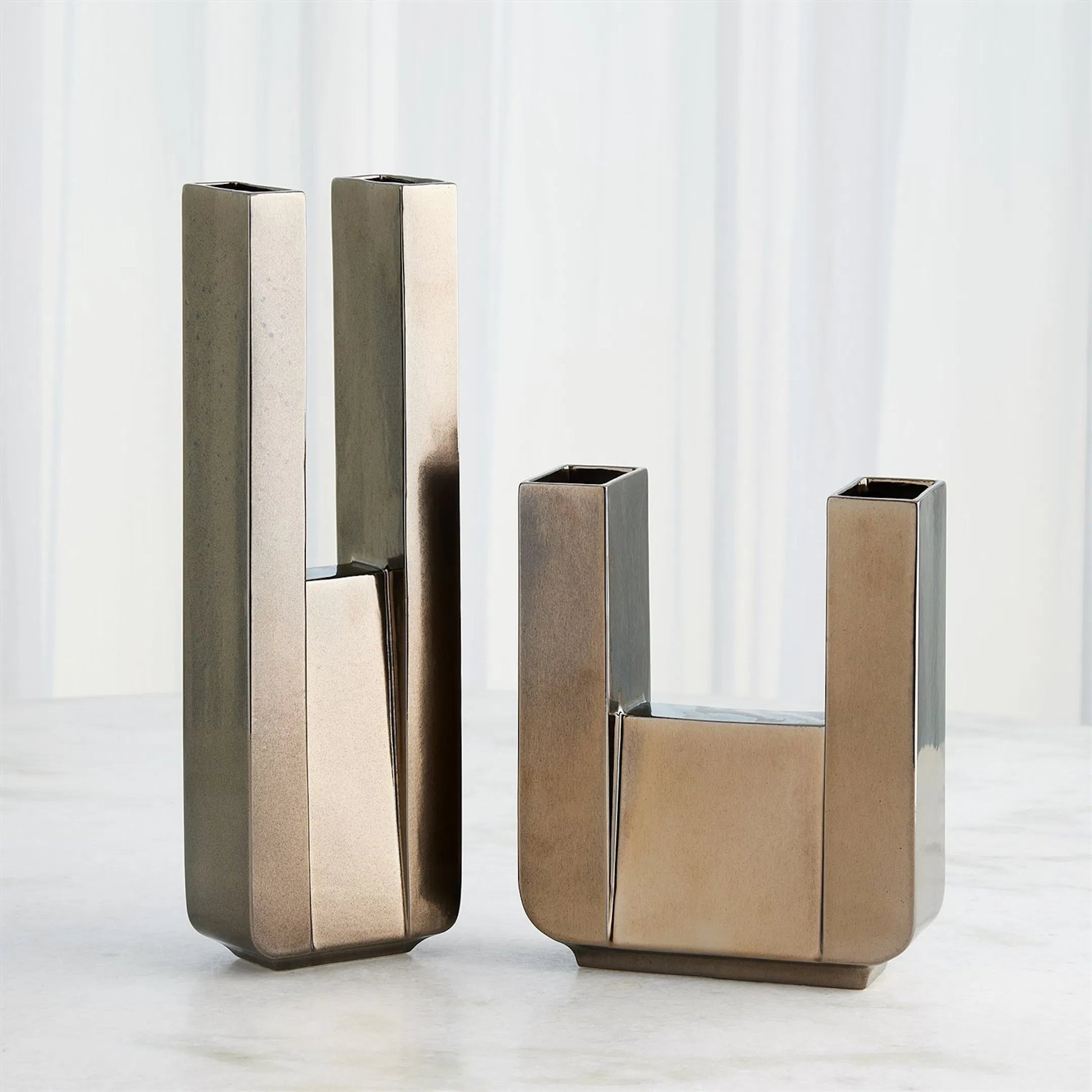 Metropolis Vase by Global Views. Made from earthenware in a rustic style.