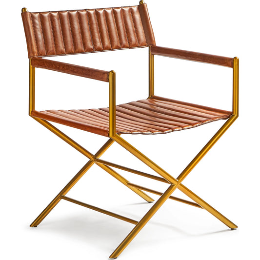Leather Director's Chair by Maitland-Smith. Made from unique in a transitional style.