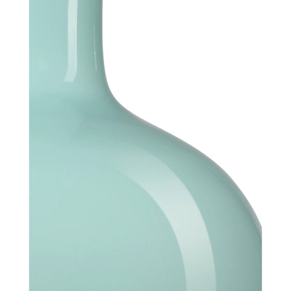 Celadon Green Straight Neck Vase by Currey and Company in celadon green. Made from porcelain in a modern style.