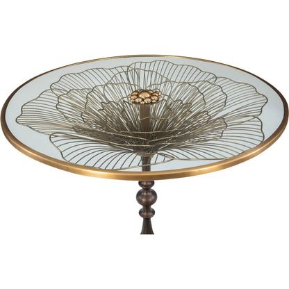 Lily Wire Table by Maitland-Smith in oil rubbed bronze, brushed brass. Made from unique in a unique style.