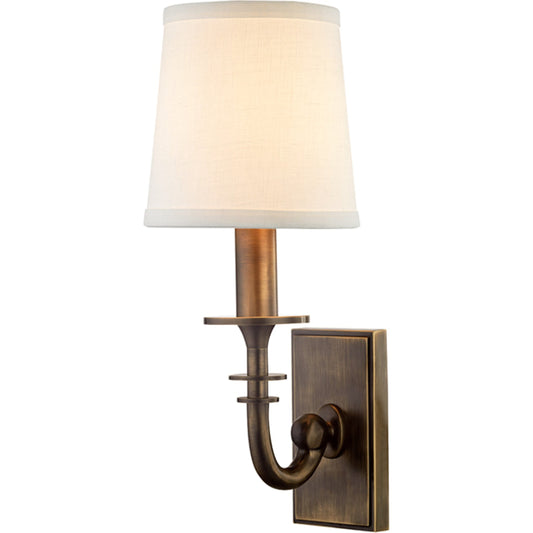 Carroll Wall Sconce by Hudson Valley. Made from brass in a transitional style.