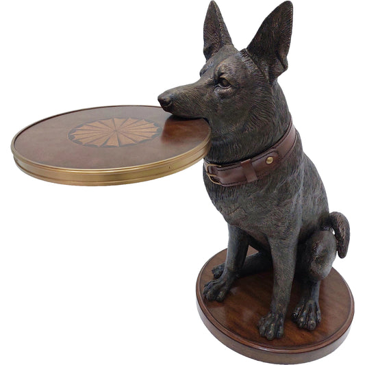 German Shepherd Accent Table by Maitland-Smith. Made from unique in a traditional style.