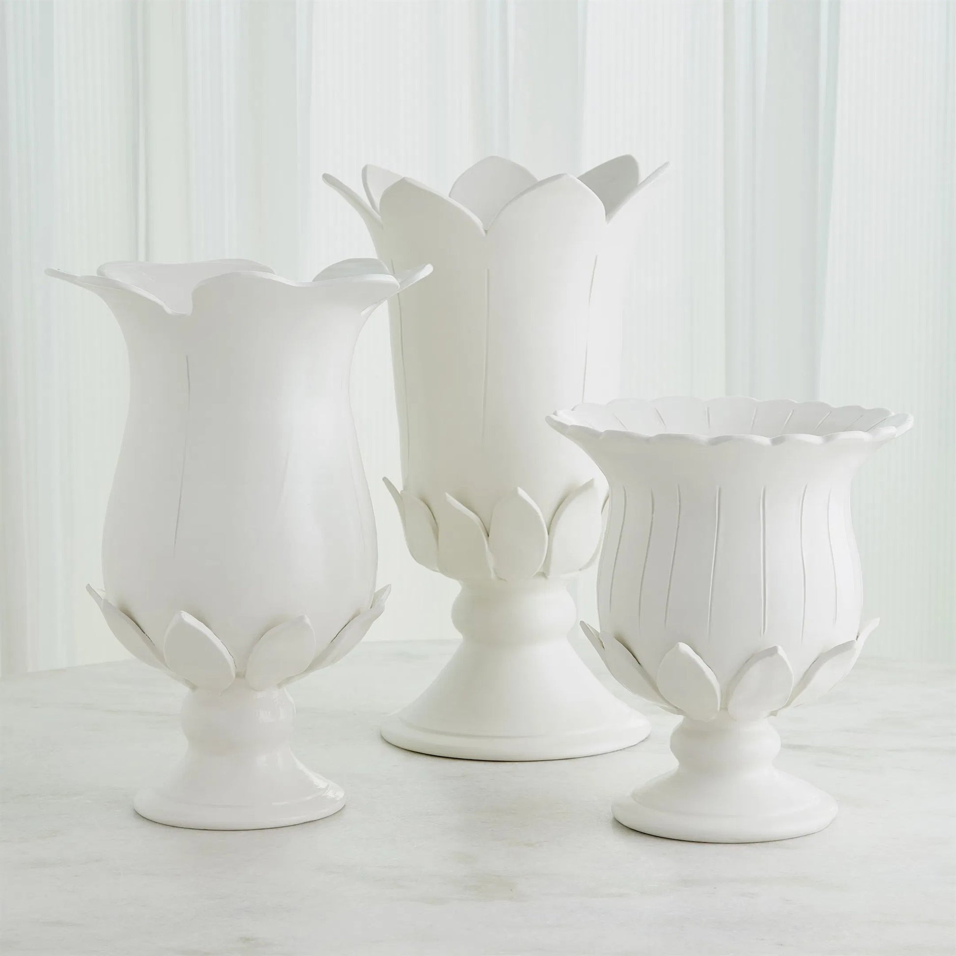 Blossom Vase by Global Views in natural. Made from earthenware in a modern style.