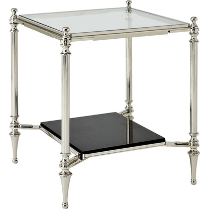 Ford Side Table by Global Views in nickel and brass. Made from unique in a unique style.