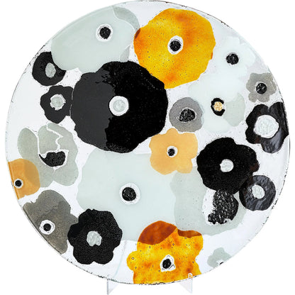 Fused Floral Charger by Global Views in clear. Made from unique in a eclectic & global style.