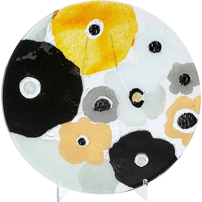 Fused Floral Charger by Global Views in clear. Made from unique in a eclectic & global style.