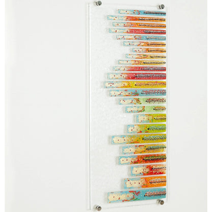 Sticks Fused Glass Wall Art by Global Views in sand, red, tan and clear. Made from unique in a eclectic & global style.