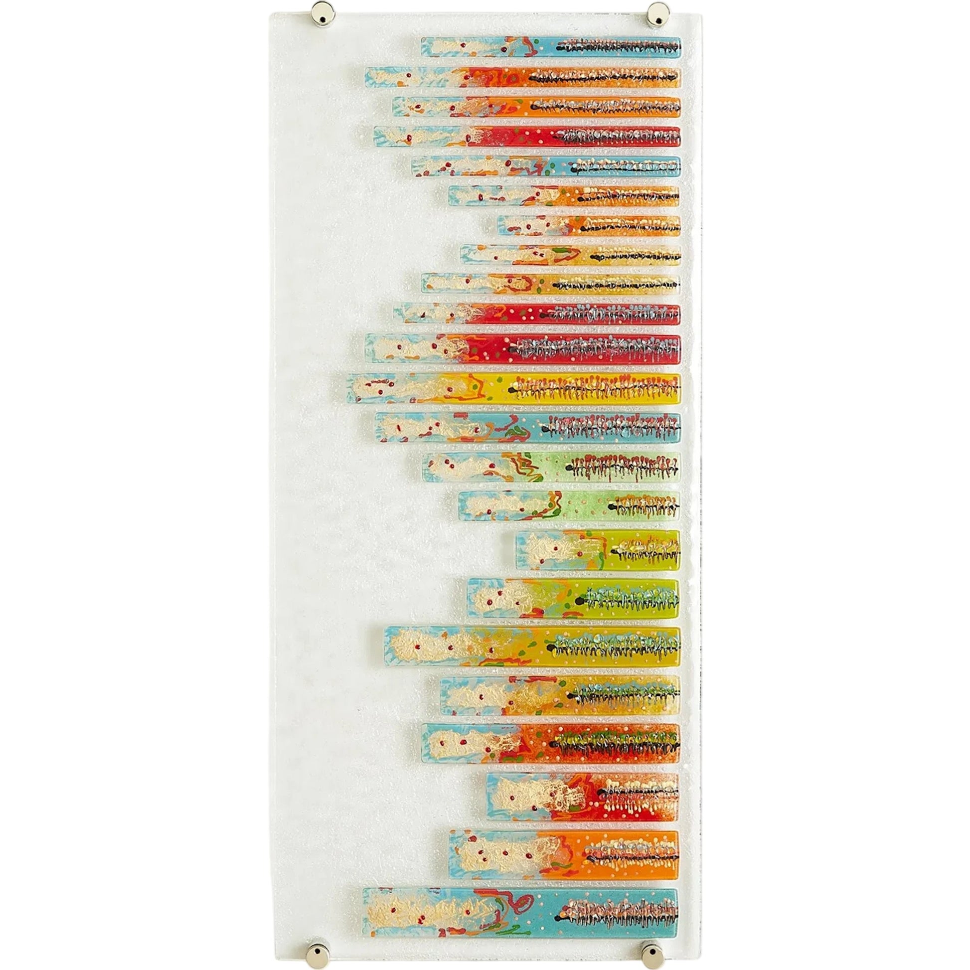 Sticks Fused Glass Wall Art by Global Views in sand, red, tan and clear. Made from unique in a eclectic & global style.