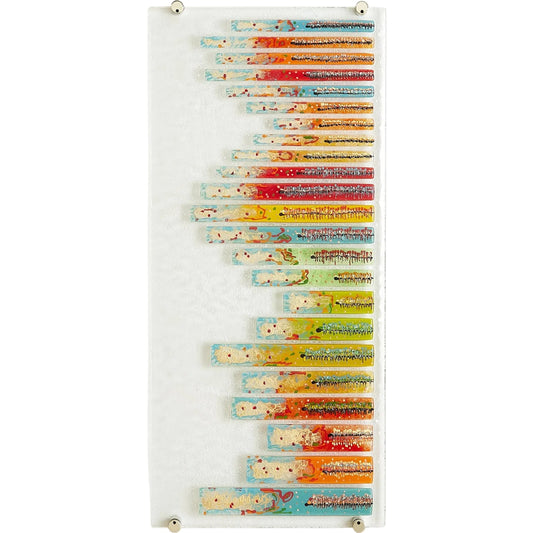 Sticks Fused Glass Wall Art by Global Views in sand, red, tan and clear. Made from unique in a unique style.