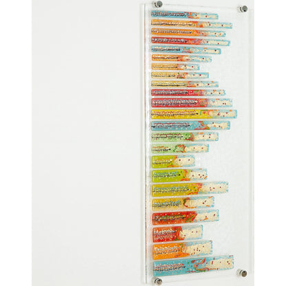 Sticks Fused Glass Wall Art by Global Views in sand, red, tan and clear. Made from unique in a eclectic & global style.