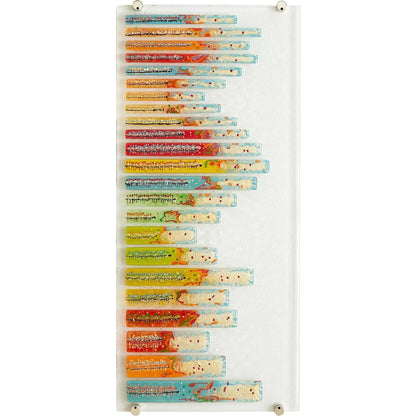 Sticks Fused Glass Wall Art by Global Views in sand, red, tan and clear. Made from unique in a eclectic & global style.