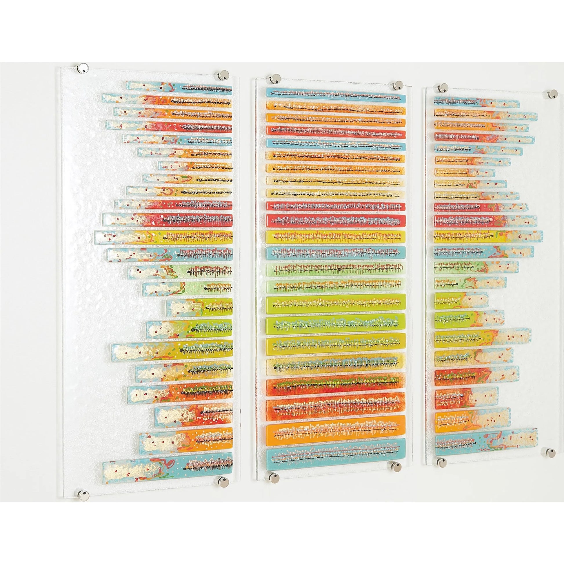 Sticks Fused Glass Wall Art by Global Views in sand, red, tan and clear. Made from unique in a eclectic & global style.