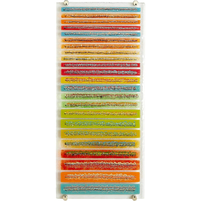 Sticks Fused Glass Wall Art by Global Views in sand, red, tan and clear. Made from unique in a eclectic & global style.