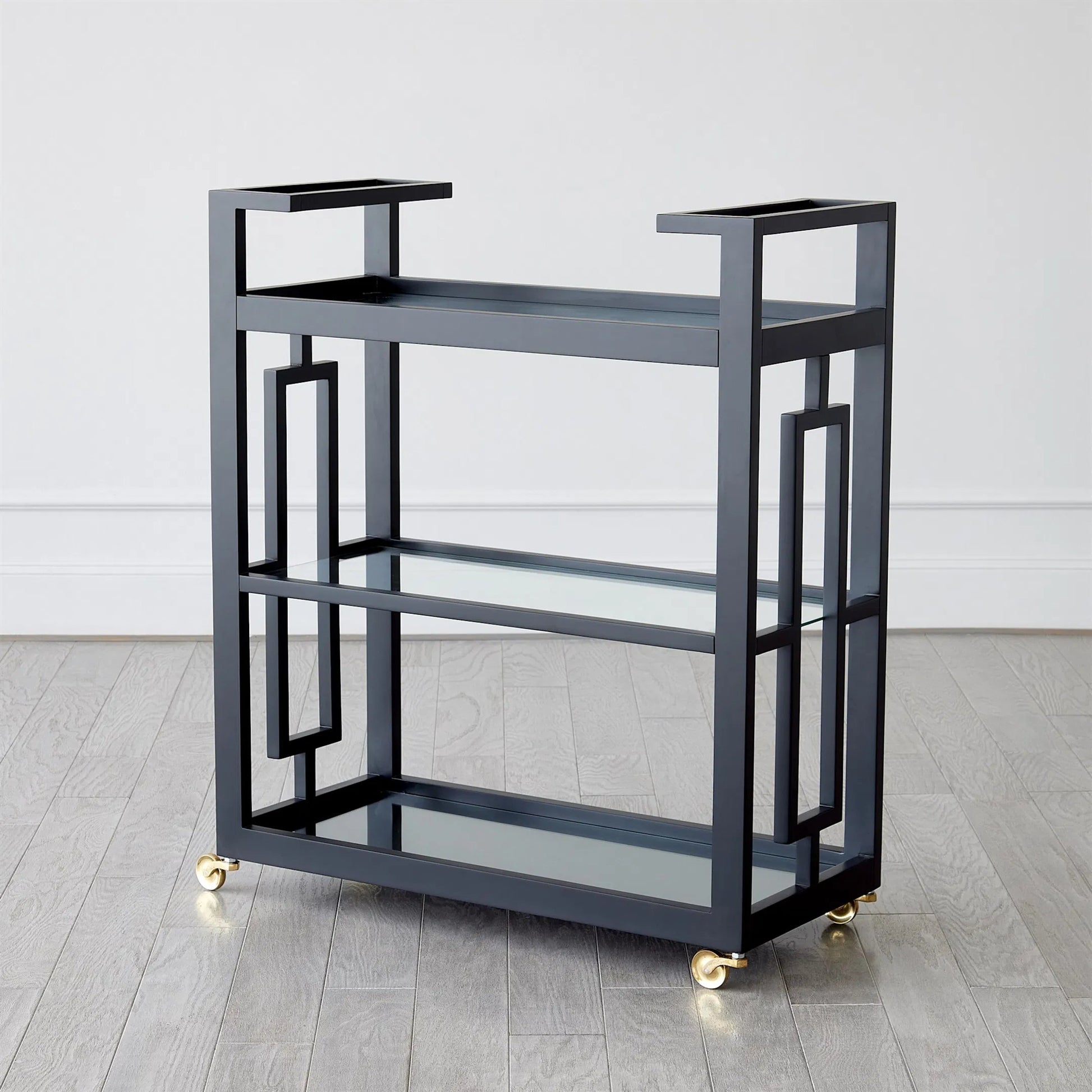 Grid Block Bar Cart by Global Views. Made from unique in a transitional style.