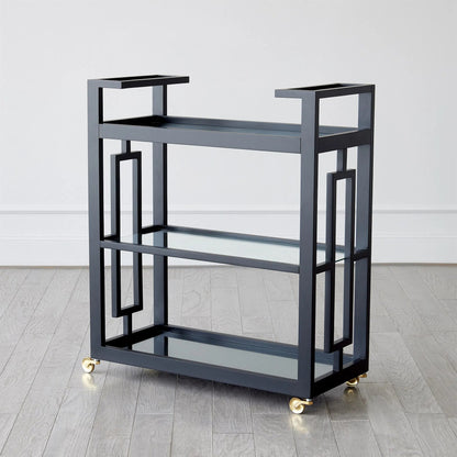 Grid Block Bar Cart by Global Views. Made from unique in a transitional style.