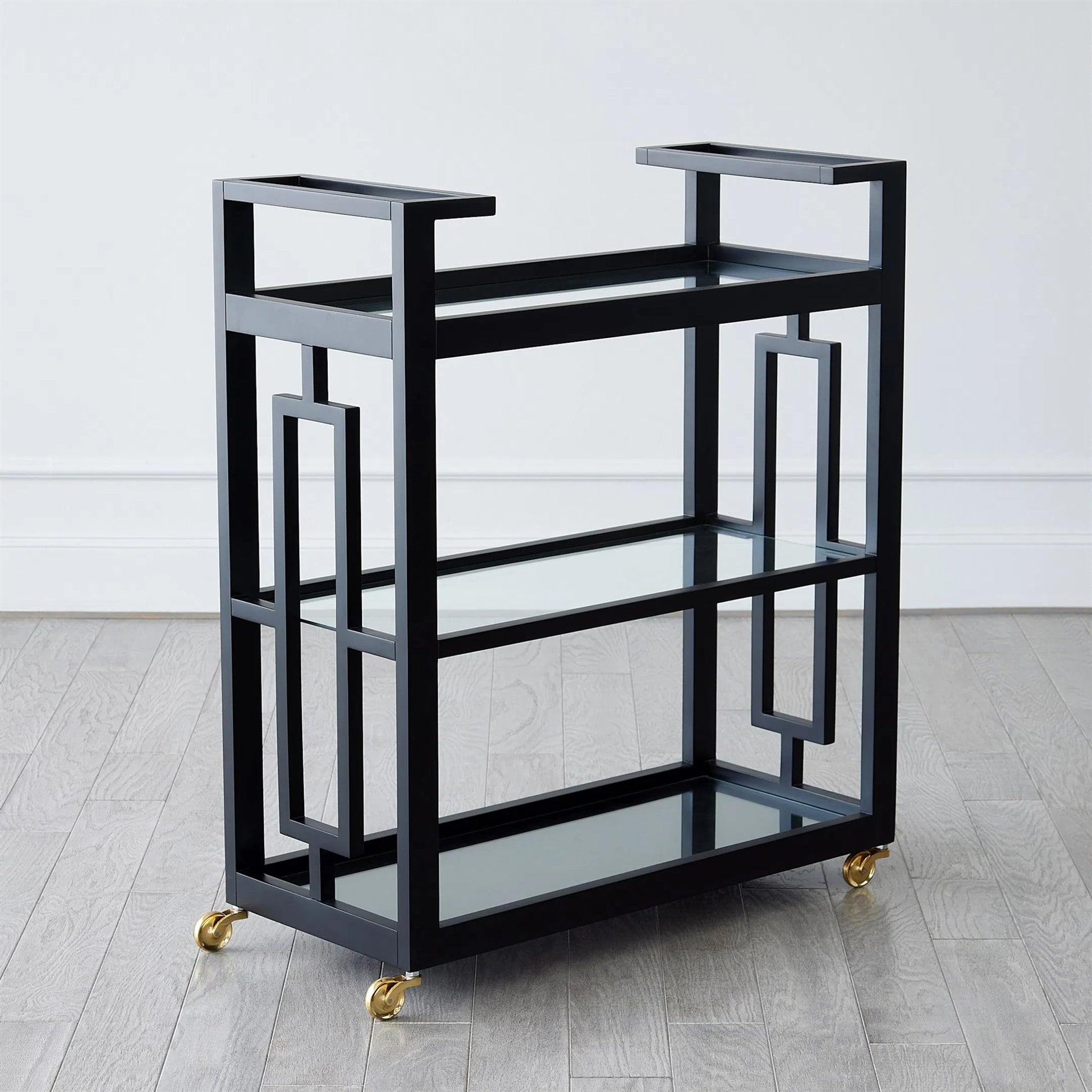 Grid Block Bar Cart by Global Views. Made from unique in a transitional style.