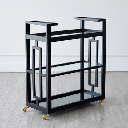 Grid Block Bar Cart by Global Views. Made from unique in a transitional style.