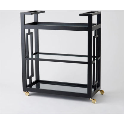 Grid Block Bar Cart by Global Views. Made from unique in a transitional style.