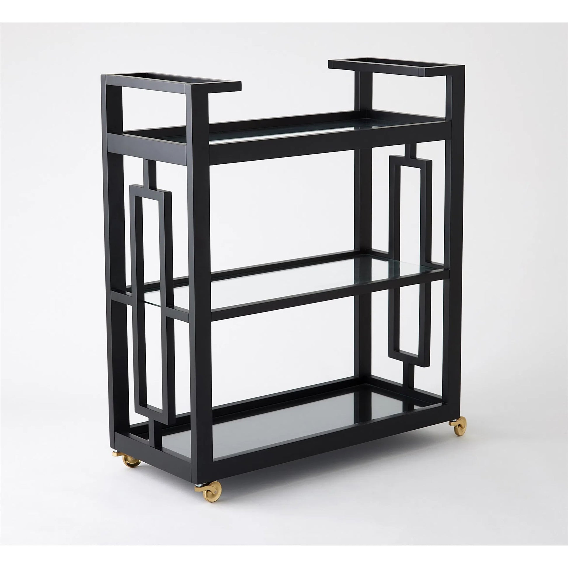 Grid Block Bar Cart by Global Views. Made from unique in a transitional style.