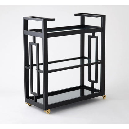 Grid Block Bar Cart by Global Views. Made from unique in a transitional style.