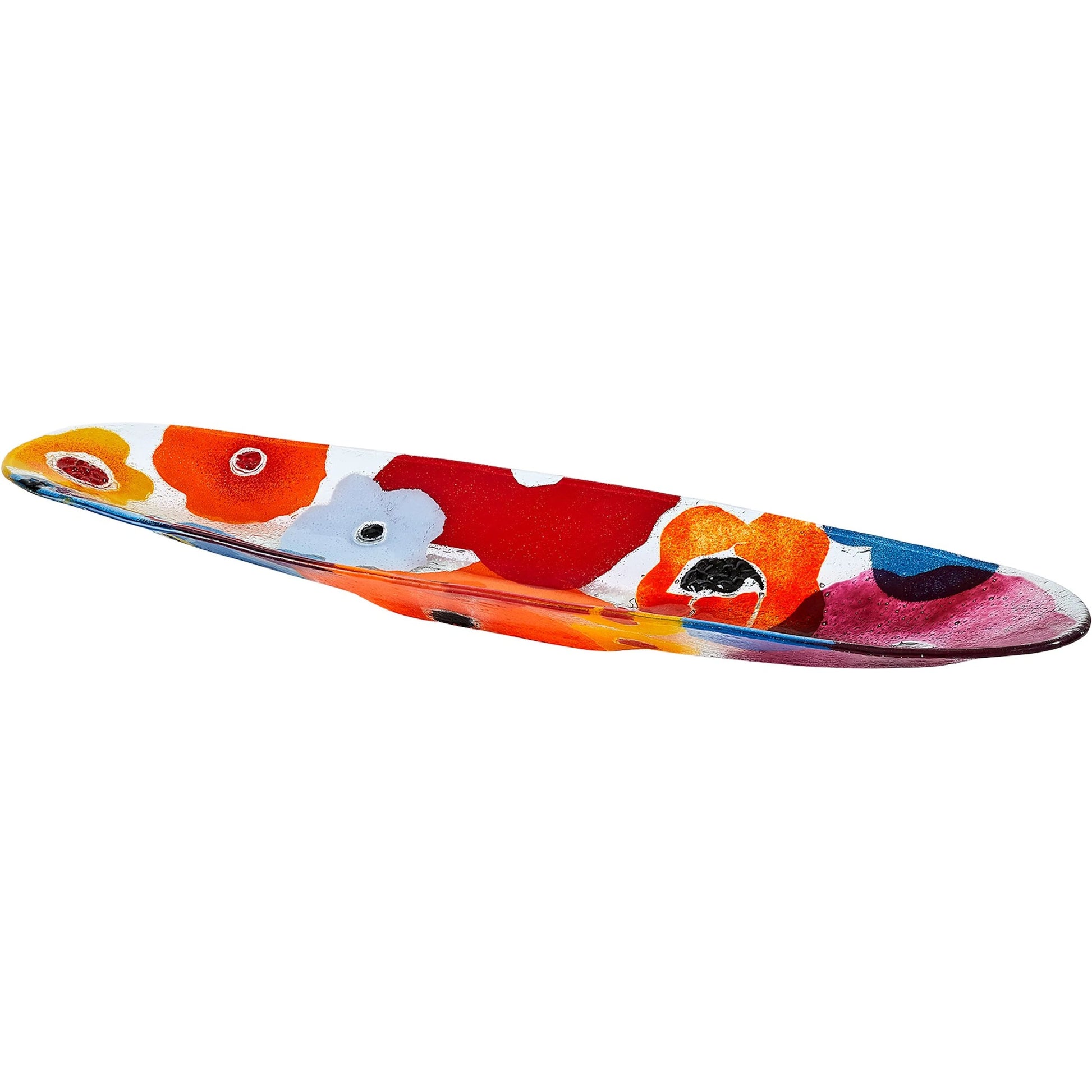 Fused Floral Boat Bowl by Global Views in clear. Made from unique in a eclectic & global style.