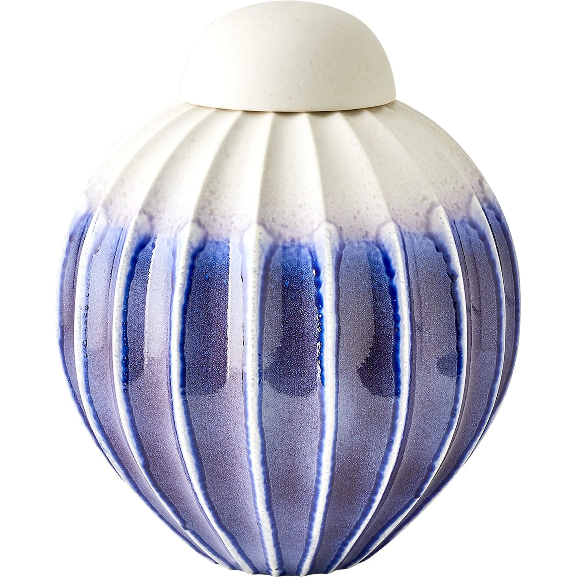 Fluted Jar with Lid by Global Views. Made from ceramic in a eclectic & global style.