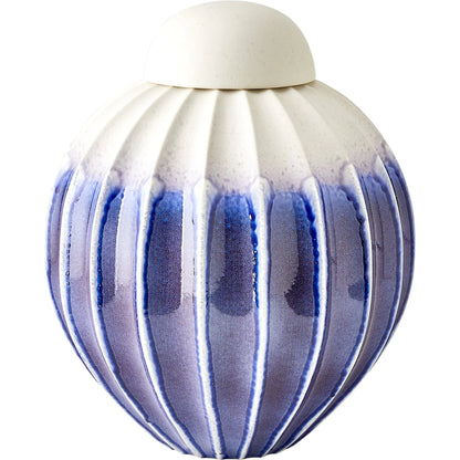 Fluted Jar with Lid by Global Views. Made from ceramic in a eclectic & global style.