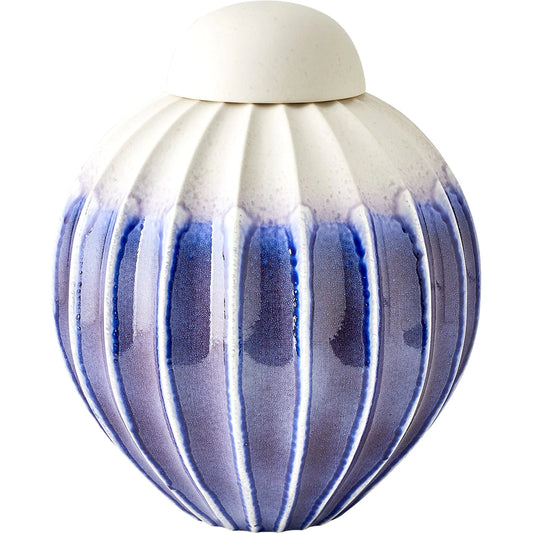 Fluted Jar with Lid by Global Views. Made from ceramic in a unique style.