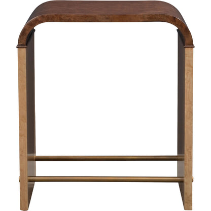 Jaguar Side Table by Maitland-Smith in walnut burl, birdseye maple. Made from unique in a unique style.