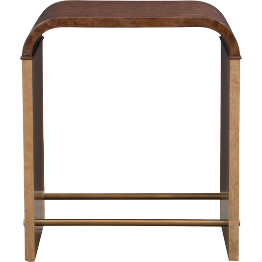 Jaguar Side Table by Maitland-Smith in walnut burl, birdseye maple. Made from unique in a unique style.