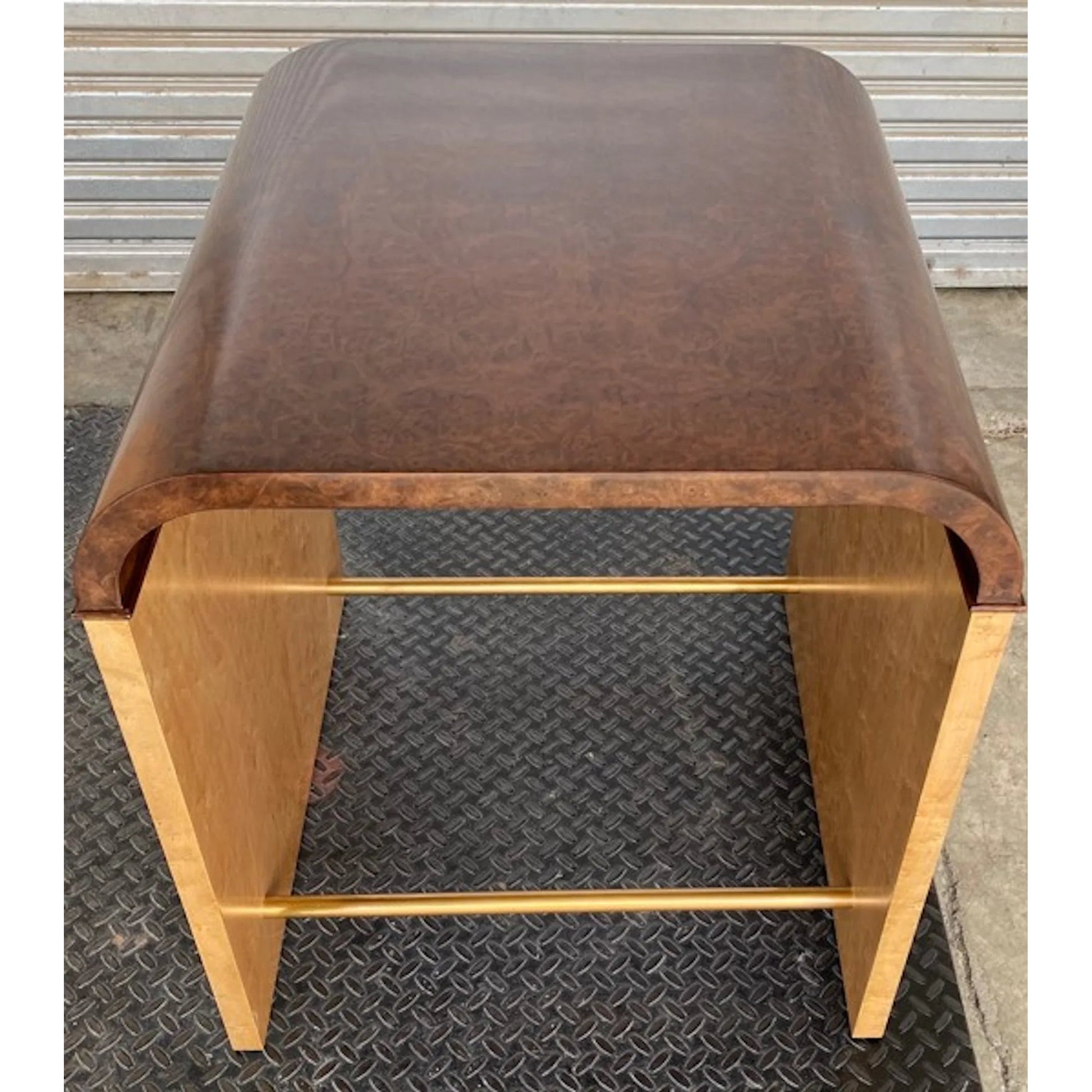 Jaguar Side Table by Maitland-Smith in walnut burl, birdseye maple. Made from unique in a unique style.