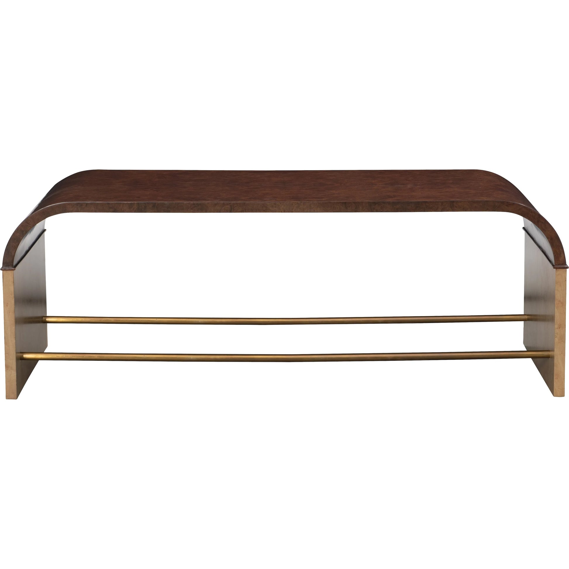 Jaguar Cocktail Table by Maitland-Smith in walnut burl, birdseye maple. Made from unique in a traditional style.