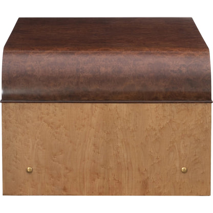 Jaguar Cocktail Table by Maitland-Smith in walnut burl, birdseye maple. Made from unique in a traditional style.