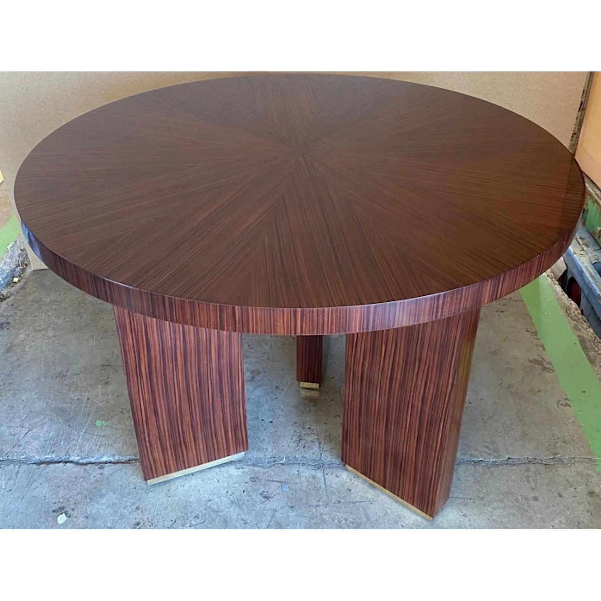Malachi Center Table by Maitland-Smith in rosewood, brass. Made from unique in a traditional style.