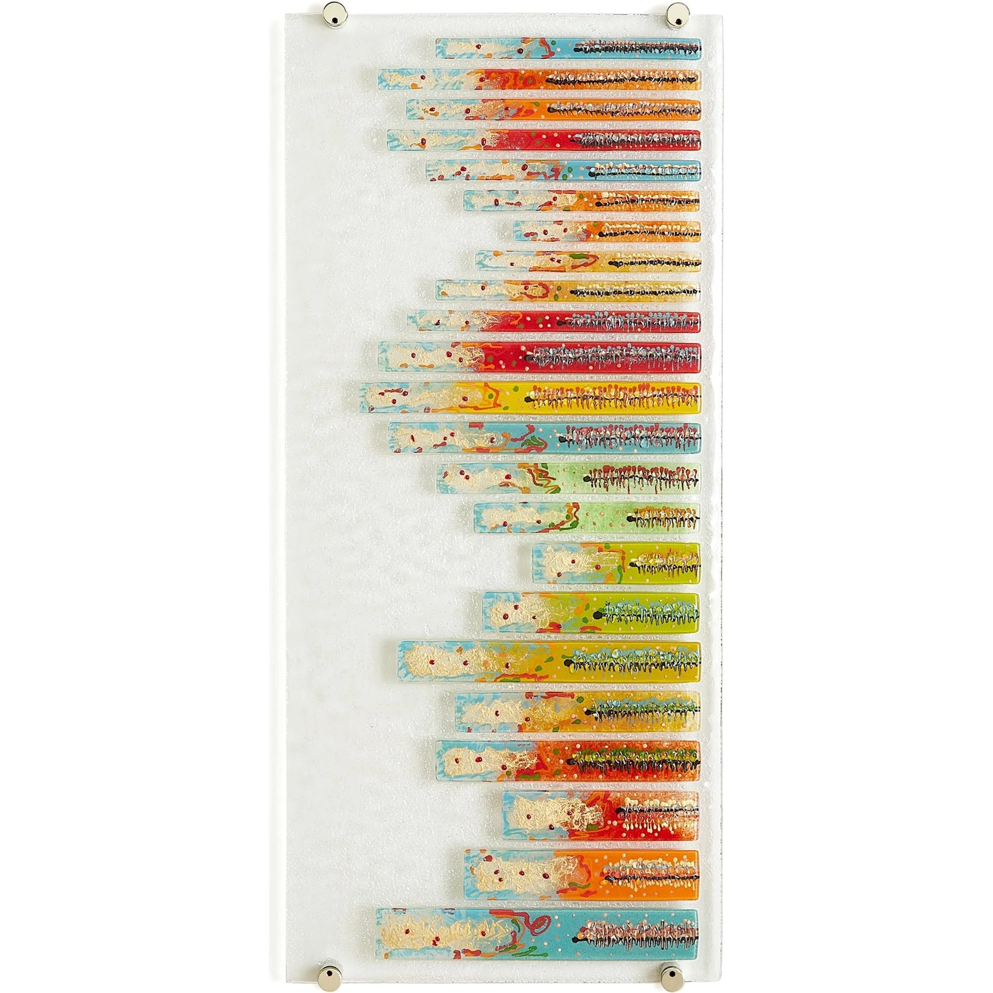 Sticks Fused Glass Wall Art by Global Views in sand, red, tan and clear. Made from unique in a eclectic & global style.