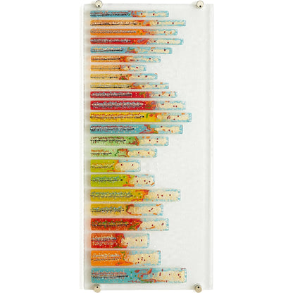 Sticks Fused Glass Wall Art by Global Views in sand, red, tan and clear. Made from unique in a eclectic & global style.