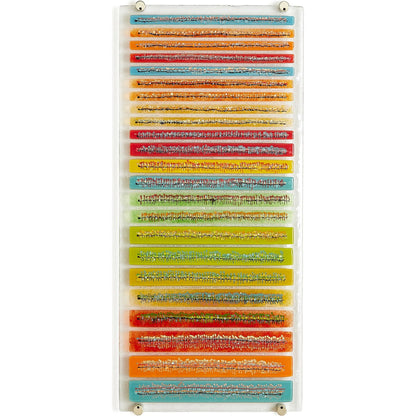 Sticks Fused Glass Wall Art by Global Views in sand, red, tan and clear. Made from unique in a eclectic & global style.